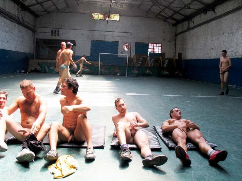 15P Sexy brunette argentinian slut getting gangbanged by soccer team