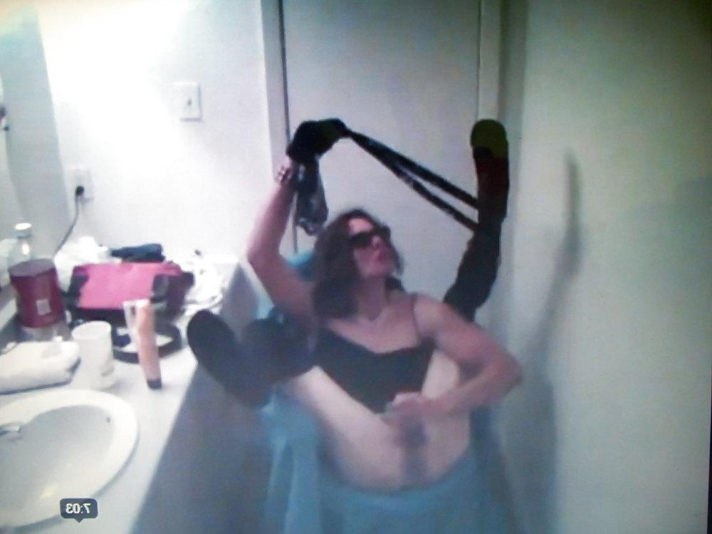 25P A chair in the bathroom