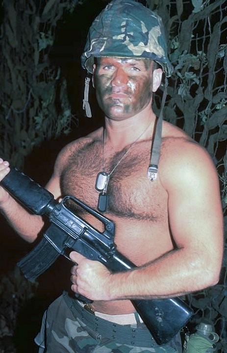 20P Huge crowd of muscle military hunks enjoy interracial oral orgy