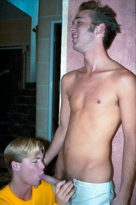 20P Fair and dark haired dudes suck each other at home