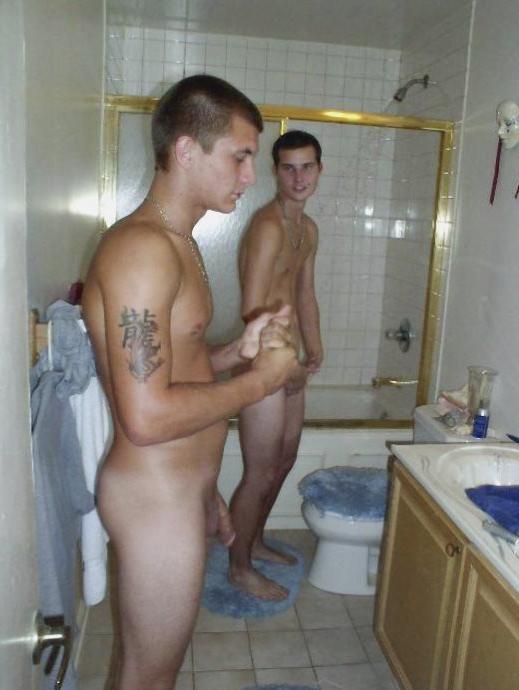 20P Two smooth amateurs washing each other and peeing in a bathroom