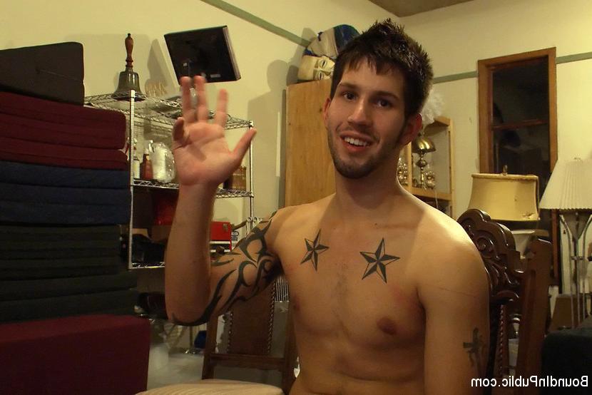 15P Hot boy next door gets tied up and used by a crowd of horny men.
