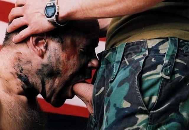 20P Two military men smoking n posing n fucking n facial cumming