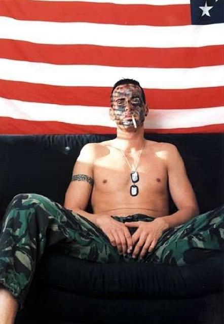 20P Two military men smoking n posing n fucking n facial cumming