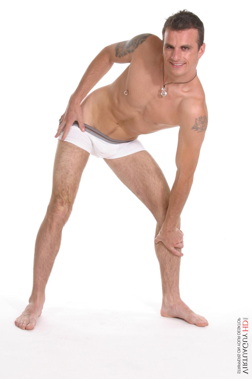 15P Black haired guy takes out his dick from the blue jeans