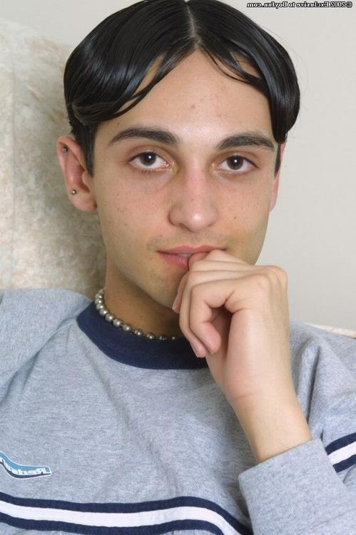 16P Dark haired gay teen strips and wanks his meat
