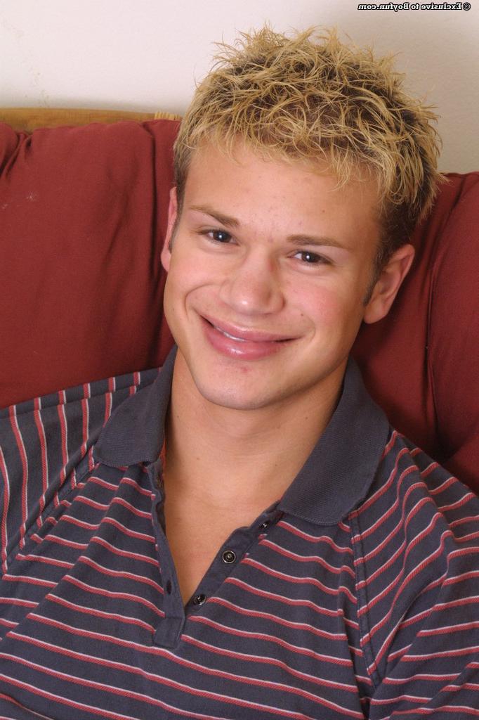 16P Blonde schoolboy is jerking until he cums hard