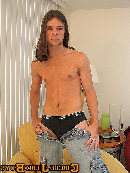 14P Cute long haired babe in his undies
