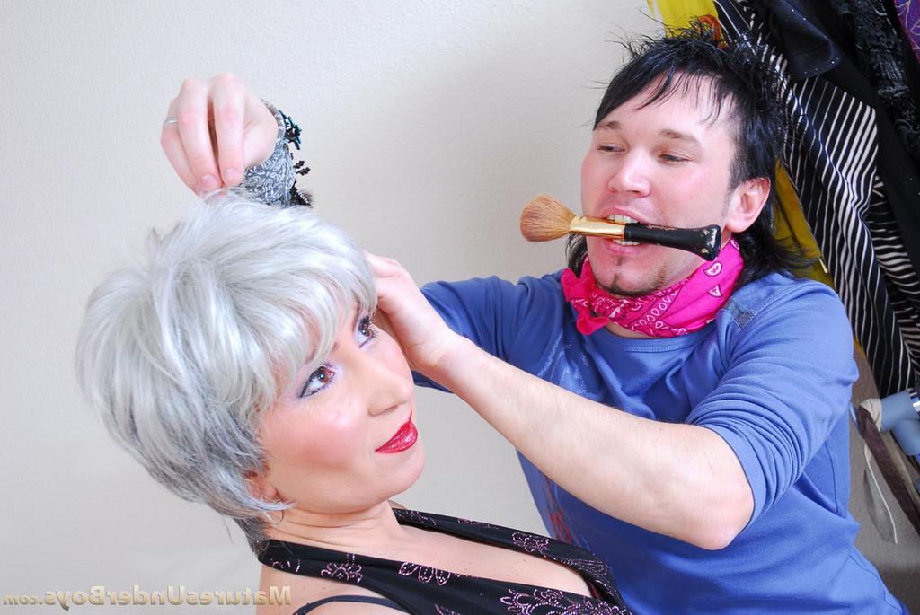 20P Grey-haired lady made to swallow a young cock and take it up her old snatch
