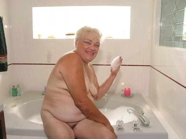 15P Granny in bathroom