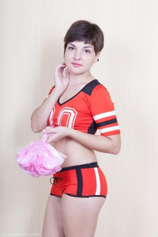 15P Rubina is a sexy and stripping cheerleader
