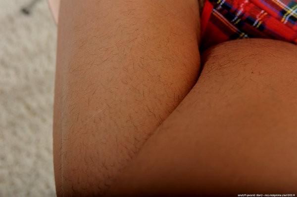 15P long haired Abbey shows off her natural goodies