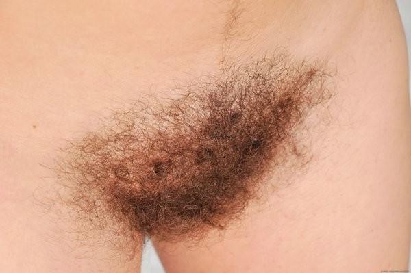 15P Long haired Eden exposes her super hairy pussy