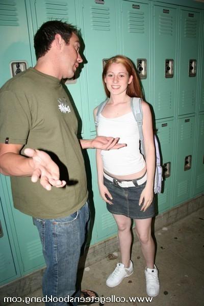 16P Long haired redhead college cutie cock rides her shaved teen snatch