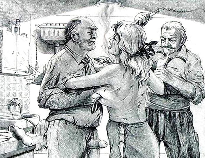 25P Thematic Drawn Porn Art 11 - BDSM (2)