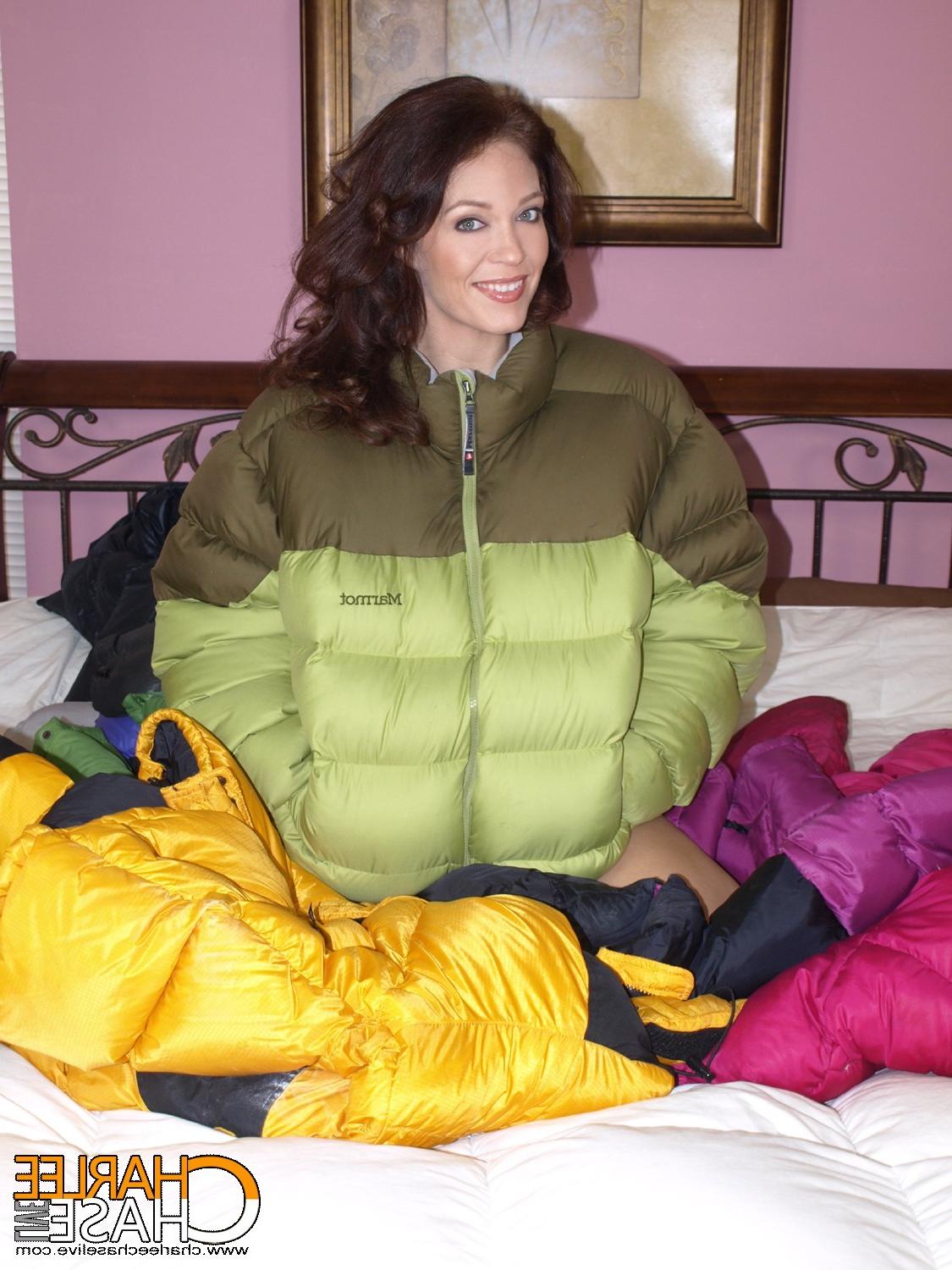 12P CHARLEE CHASE IS A PUFFY JACKET WEARING SLUT
