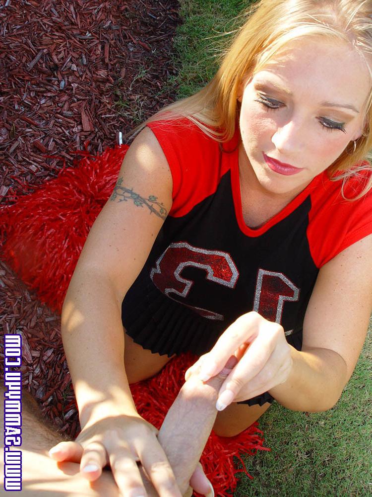 15P Hot wife in cheerleader dressup at home