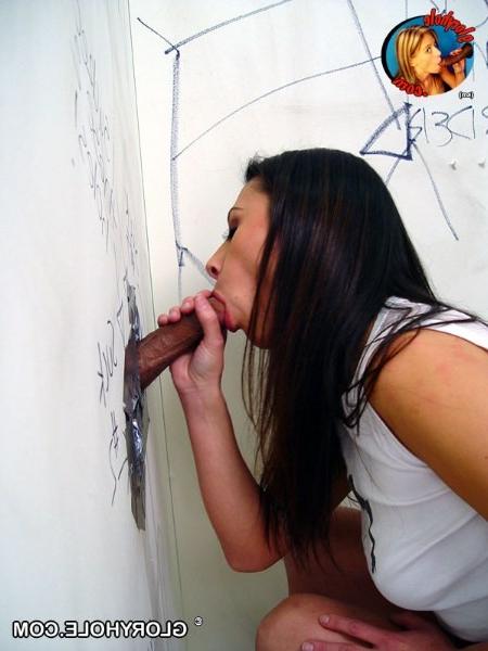 16P Teen cutie sucks black dick in a bathroom stall