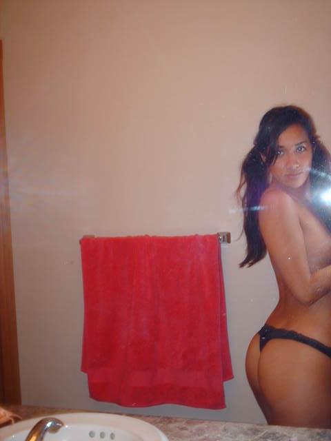 15P Isabella taking naked selfpics in the mirror