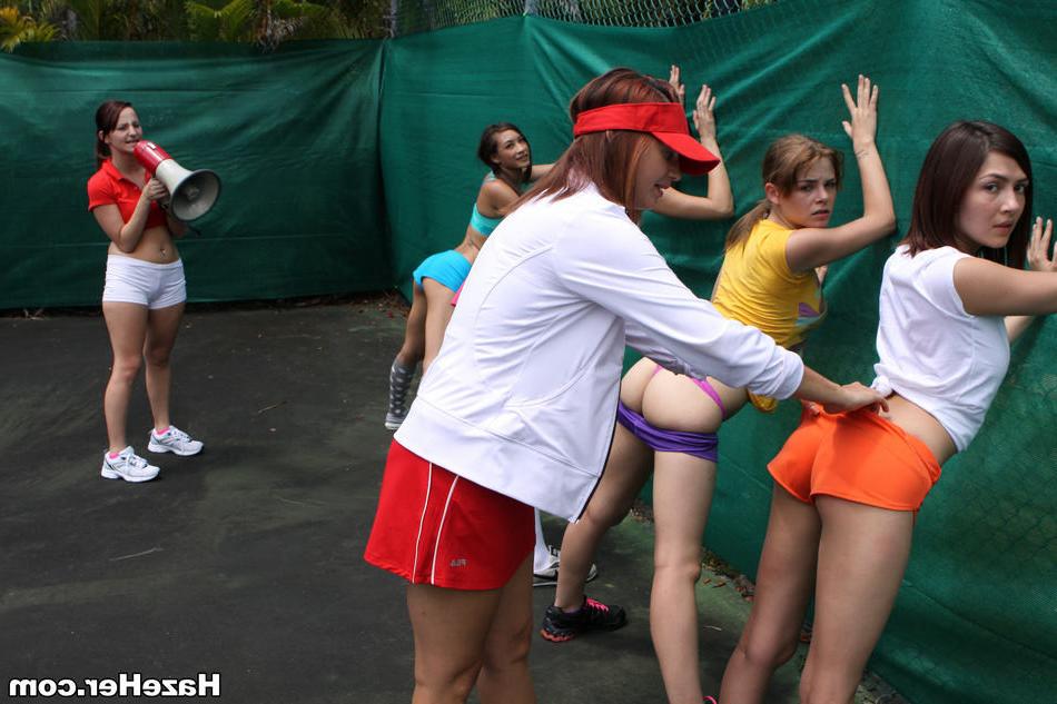 15P College teens hazed on tennis court by lesbian sorority sisters