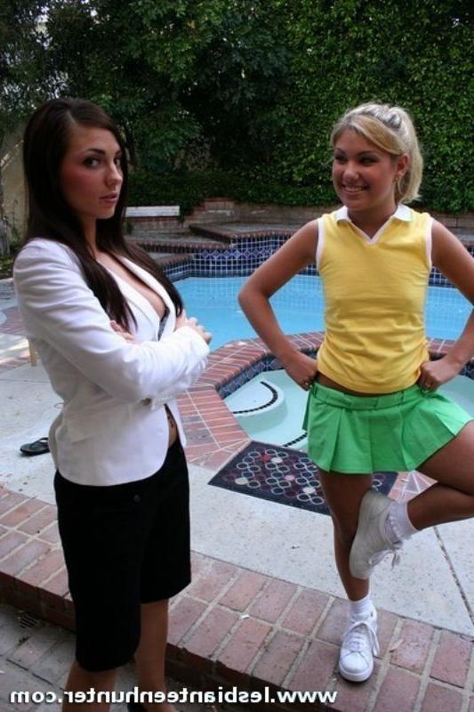 18P Cute cheerleader fucked by sexy lesbian neighbor