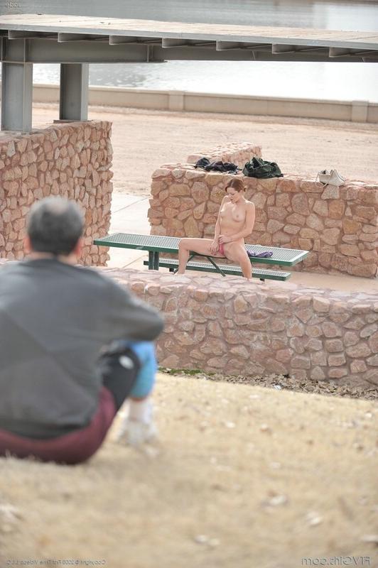 16P Brunette Masturbating On A Public Beach
