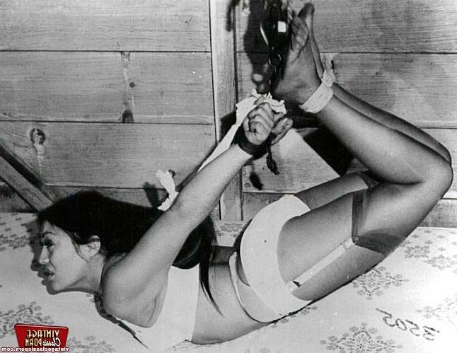 12P Sixties ladies being all tied up for the fucking