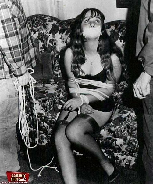 12P Sixties ladies being all tied up for the fucking