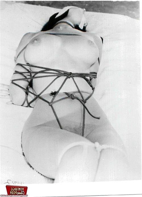 12P Sixties ladies being all tied up for the fucking