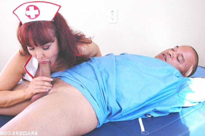 16P Cheating big boobed redhead nurse gets a quick hard fuck