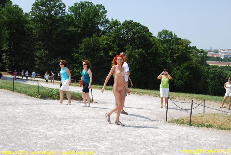15P Janette public nudity with a redhead