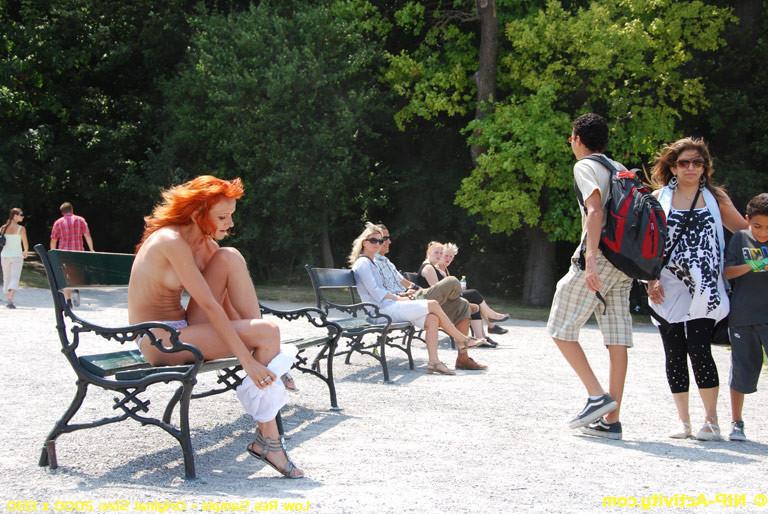 15P Janette public nudity with a redhead