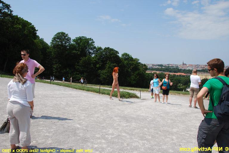 15P Janette public nudity with a redhead