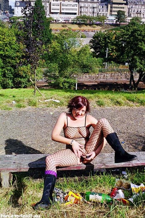 15P Red haired exhibitionist