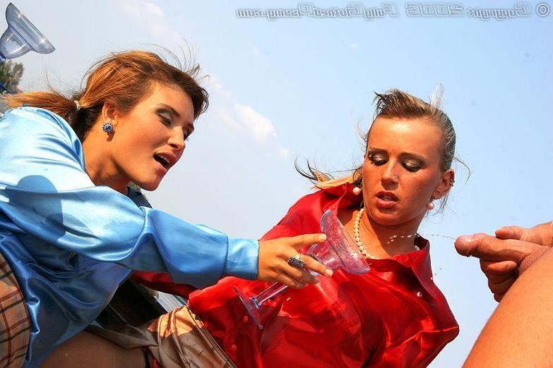 19P Hot and glamorous jizzing and pissing party on a riverboat