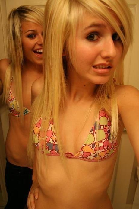 12P very skinny girls showing off their goodies