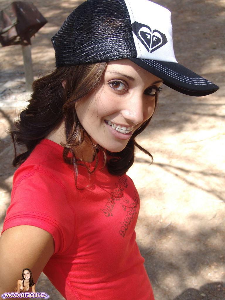 15P Skinny tiny titted eighteen year old shows puffy pussy outdoors