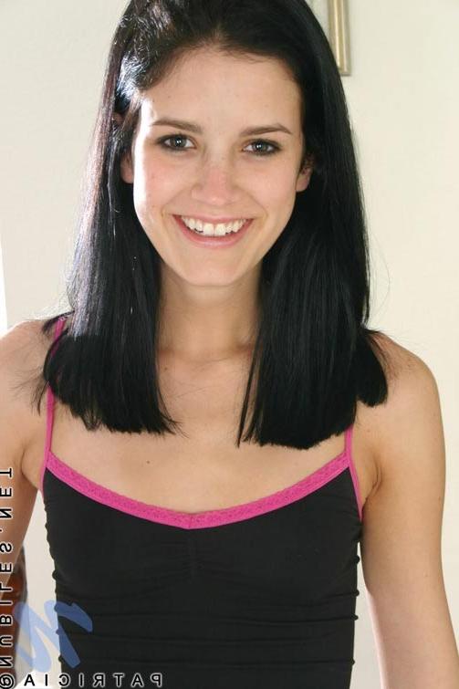 9P Sweet teen hottie pulls off her panties and shows her shaved tight pussy