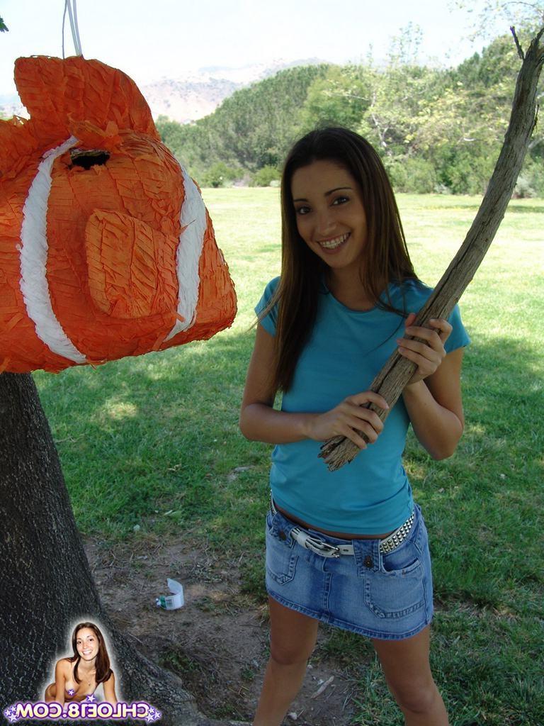 15P Cute eighteen year old shows tiny tits and pufffy pussy outdoors