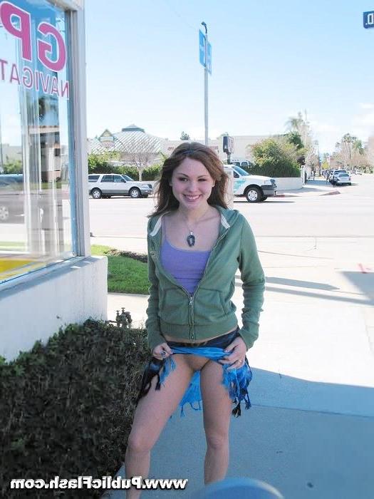 16P Cute Lil Redhead Flashing All Her Private Parts at Auto Shops