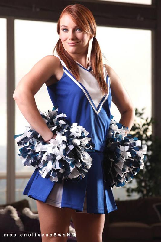 15P Naughty cheerleader dani jensen shakes her pom poms
