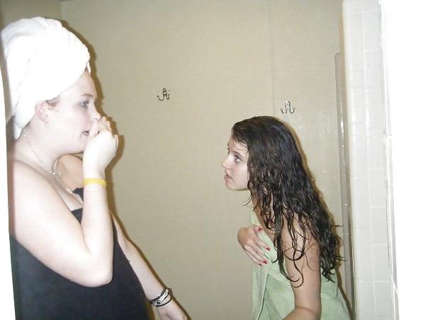 25P Hanging out in the bathroom