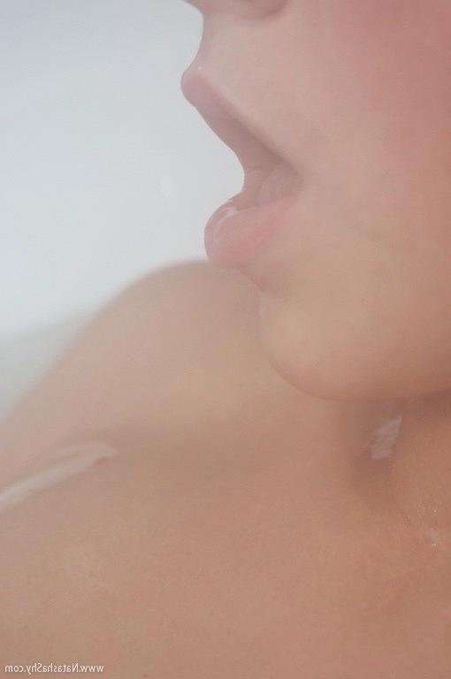15P Natasha taking a hot bath in her girlfriend's apartment