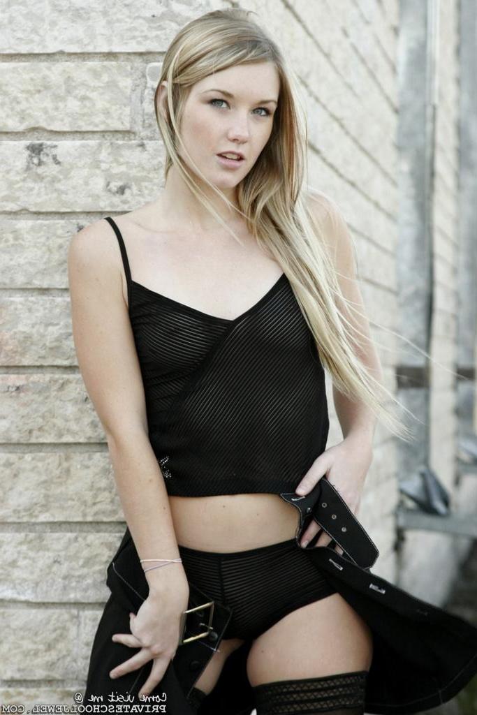 15P Yummy blonde eighteen year old in black stockings