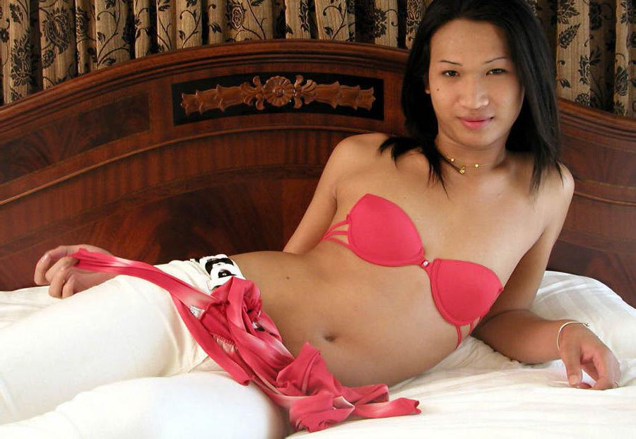 15P Ladyboy jerking nice cock in bed