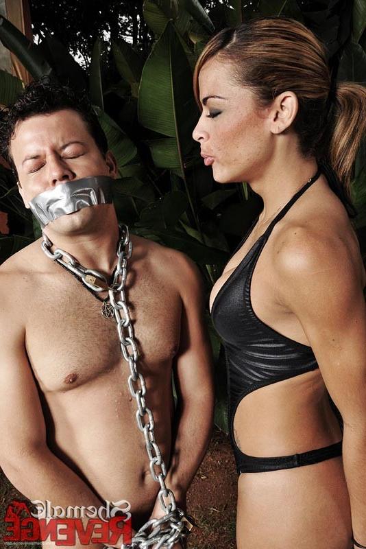 16P Shemale gets revenge on her man slave