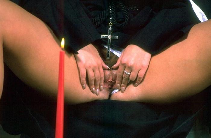 15P Naughty nun giving striptease
