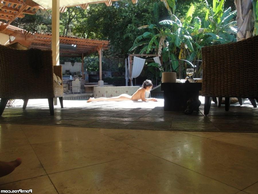 12P Two sun bathing babes filmed by a secret webcam