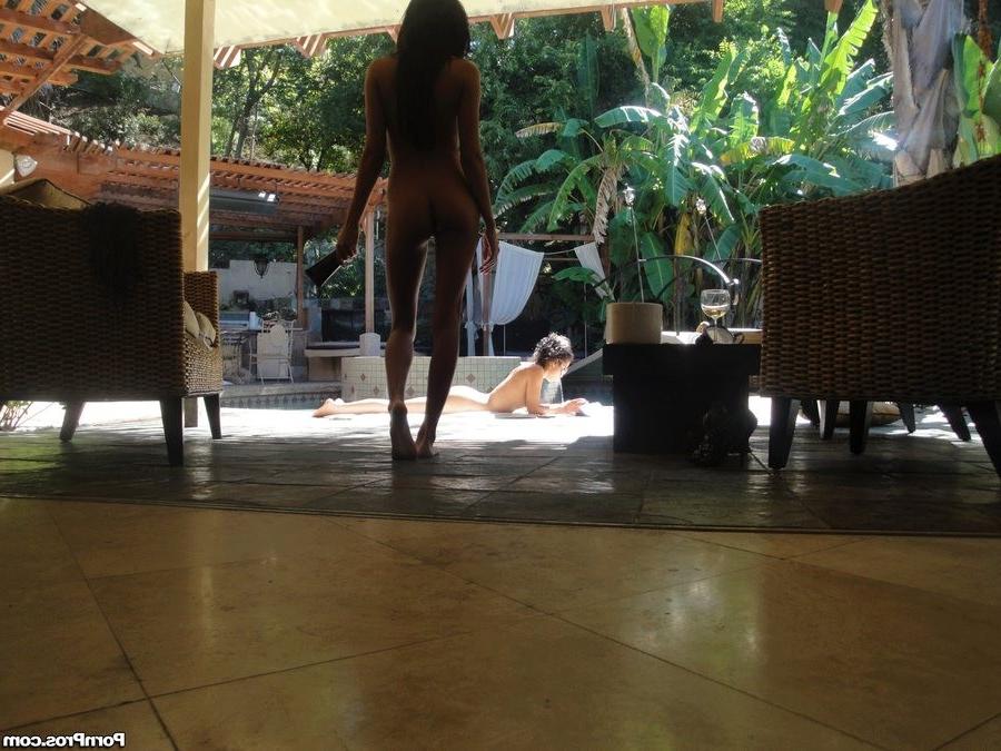 12P Two sun bathing babes filmed by a secret webcam