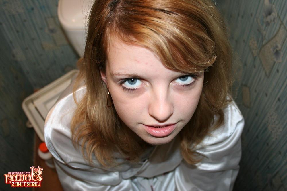 16P Curly haired teen whore sucking and fucking some hard pipe